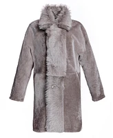 Julia & Stella by Maximilian Women's Reversible Shearling Coat