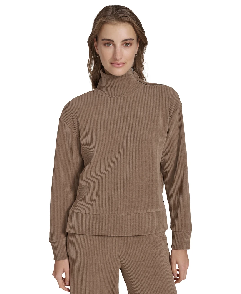 Andrew Marc Sport Women's Chenille Ribbed Turtleneck Sweater