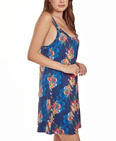 iCollection Women's Floral Microfiber Nightgown