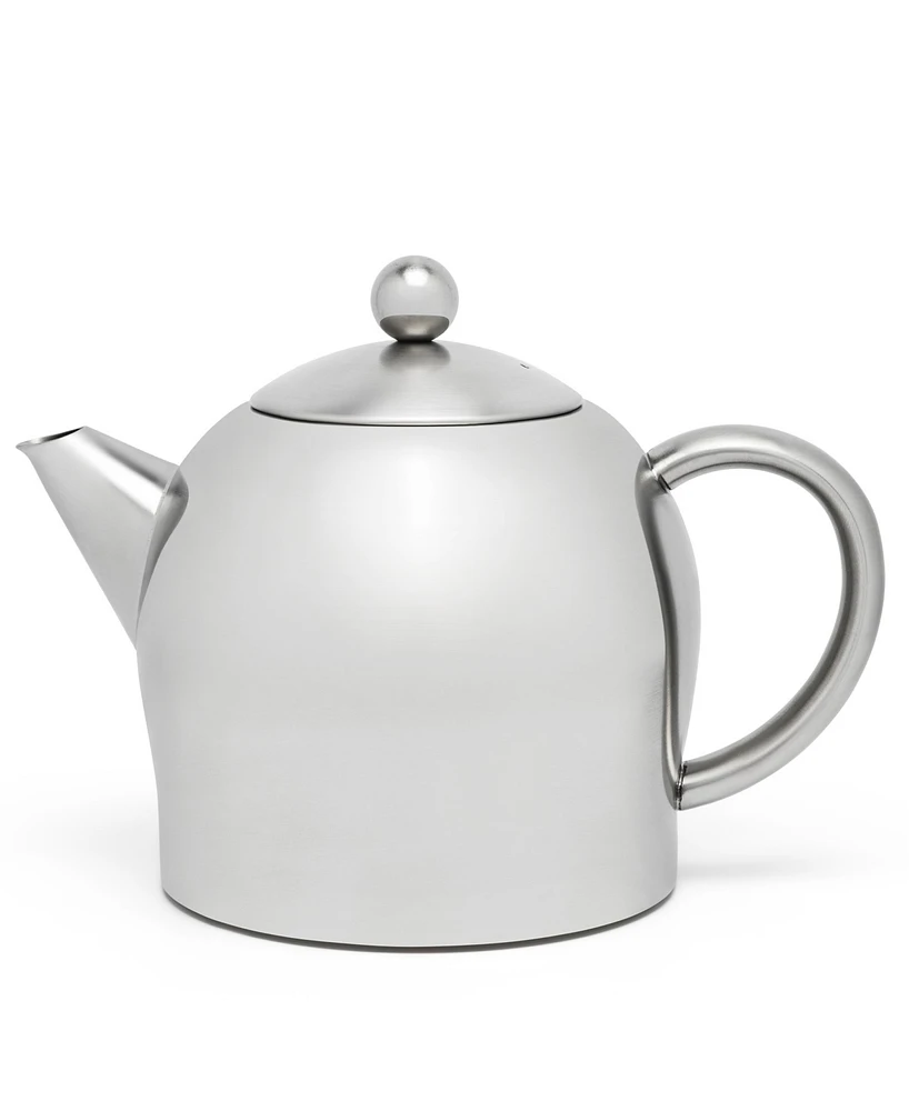 Bredemeijer Stainless Steel Doubled Walled 47 Fluid Oz Satin Finish Teapot