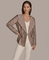 Donna Karan New York Women's Textured Tie-Front Wrap Jacket