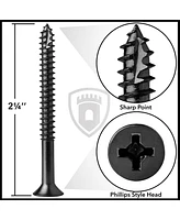 Cauldham Oil Rubbed Bronze Wood Screws #9 x 2-1/4 Inch for Door Hinges - 25 pack