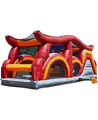 JumpOrange Shadow Obstacle Course Bounce House Inflatable for Kids and Adults with Blower, Commercial Grade, Pop Ups, Outdoor Indoor, Rental Quality