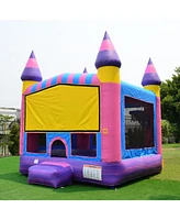 JumpOrange Commercial Grade Inflatable Cotton Candy Bounce House Backyard Party Moonwalk Size 13'x13'