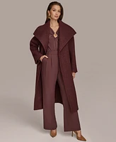 Donna Karan New York Women's Wide-Collar Belted Coat