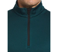 Pga Tour Men's Micro Jacquard Quarter-Zip Pullover Sweater