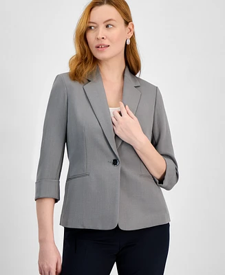 Kasper Women's 3/4-Sleeve One-Button Blazer, Regular & Petite Sizes