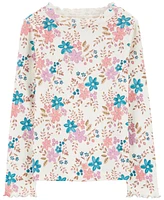 Carter's Little & Big Girls Floral-Print T-Shirt Jumper Dress, 2 Piece Set