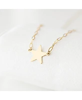 Bowood Lane Non-Tarnishing Gold Filled Paperclip Chain With Gold Star Connector Necklace