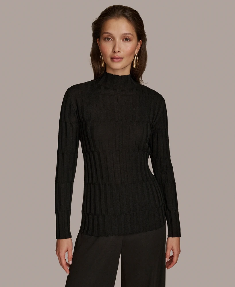 Donna Karan New York Women's Mock-Neck Merino Wool Sweater