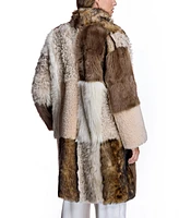 Julia & Stella by Maximilian Women's Patchwork Shearling Coat