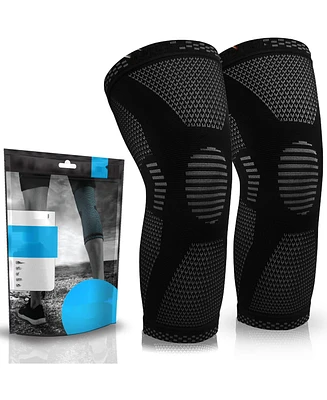 Powerlix Knee Compression Sleeve (Pair) Support - Small