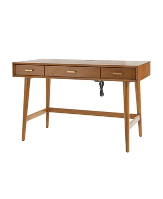 Hulala Home Toby Mid-Century Modern 48" Mid Century Modern Computer Desk with Cable Management