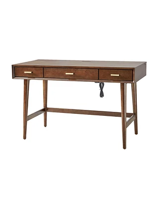 Hulala Home Toby Mid-Century Modern 48" Mid Century Modern Computer Desk with Cable Management