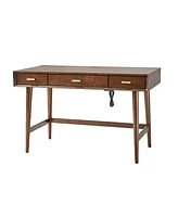Hulala Home Toby Mid-Century Modern 48" Mid Century Modern Computer Desk with Cable Management