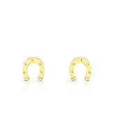 The Lovery Gold Horseshoe Stud Earrings 14K Gold