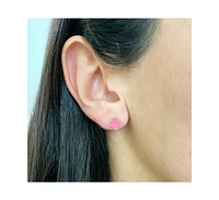 The Lovery Mini Bubblegum Pink Clover Stud Earrings