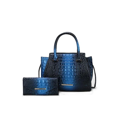 Mkf Collection Bently Croc-Embossed Tote & Wallet Set by Mia K.