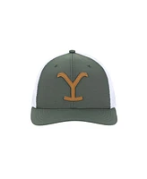 Yellowstone Men's Logo Olive Elite Flex Trucker Hat