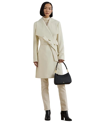 Lauren Ralph Lauren Petite Crepe Belted Wrap Coat