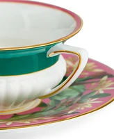 Wedgwood Wonderlust Lotus 2 Piece Teacup Saucer Set