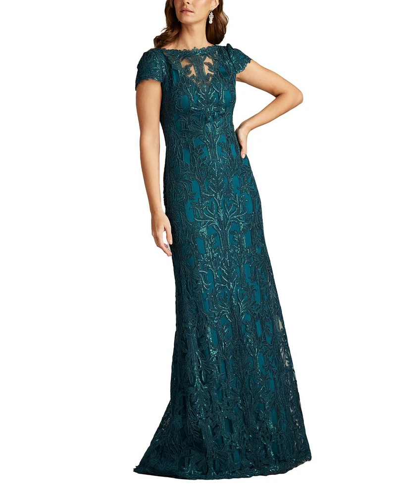 Tadashi Shoji Women's Garwood Sequin Embroidered Gown