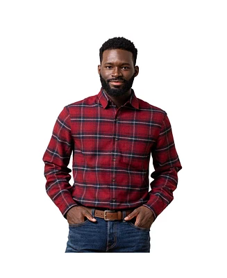 Hope & Henry Mens' Brushed Flannel Button Down Shirt