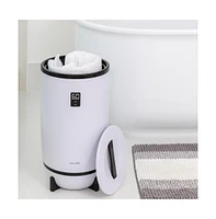 SereneLife Luxury Towel Warmer, Single Touch with Built-in Timer, Pink