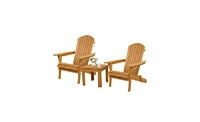 Slickblue Wooden Square Side End Table - Natural Indoor/Outdoor Patio Coffee Bistro Table