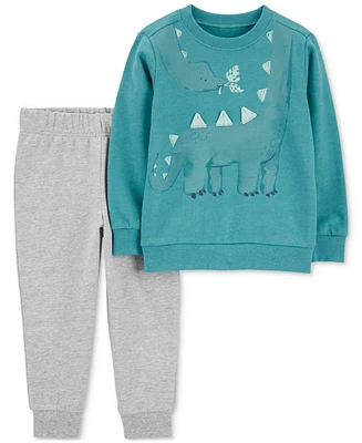 Carter's Baby Boys Dinosaur Pullover Top & Jogger Pants, 2 Piece Set