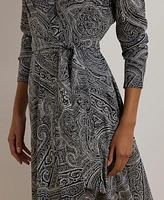 Lauren Ralph Women's Paisley Crepe Midi Dress