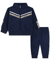 Nike Baby Swoosh-Trim Jacket & Pants, 2 Piece Set