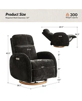 Hulala Home Laban Modern Motion Chair with Solid Wood Bottom Tray