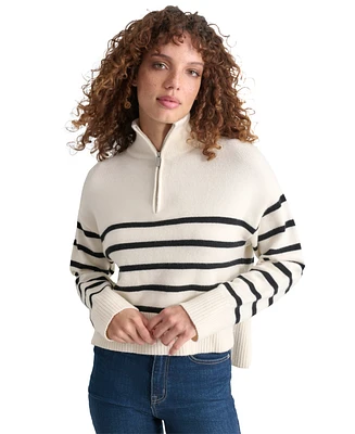 Dkny Jeans Women's Half-Zip Mock-Neck Sweater