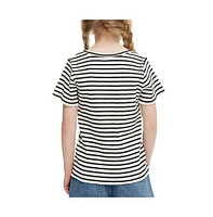 Cotton On Girls Little/Big Raya Rib Baby Tee