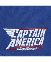 Marvel Men's Universe Captain America A Logo Blue Snapback Hat-osfa