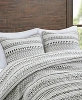Madison Park Fraser Reversible Printed Microfiber Seersucker 3-Pc. Quilt Set, King/California King