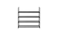 Slickblue 4 Tiers Shoe Rack Shoe Tower Shelf Storage Organizer For Bedroom, Entryway, Hallway, and Closet Black