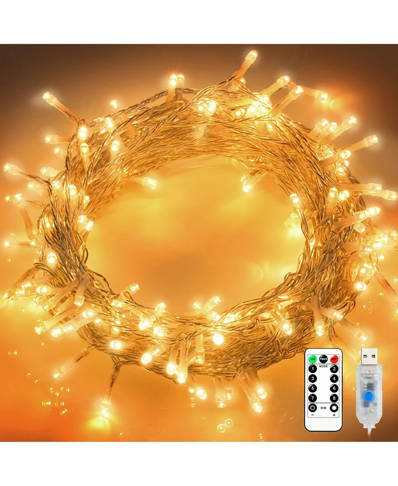 Twinkle Star Led Usb String Light Waterproof Indoor Outdoor Party Decor - 33 ft