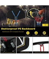 Gouun 4.25-10 Feet Portable Adjustable Basketball Goal Hoop System