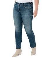 Silver Jeans Co. Plus Size Suki Mid-Rise Curvy-Fit Straight-Leg Jeans