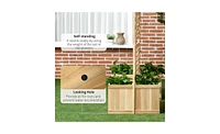 Slickblue Durable Wooden Planter Box for Indoor and Outdoor Use – Perfect for Flowers and Vegetables