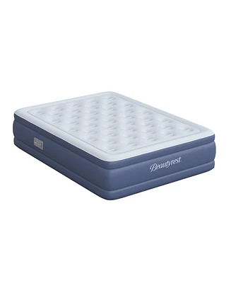 Beautyrest 17" Supreme Air Comfort Top Air Mattress with Built-in SureLock Pump and Auto Shut-Off, Full Size, Puncture-Resistant Dura-Vinyl, Raised Ed