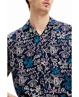 Desigual Men's Shirt with contrasting illustrations