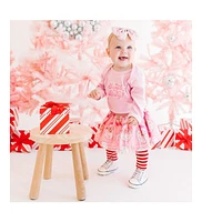 Sweet Wink Little and Big Girls Retro Santa Christmas Tutu Skirt