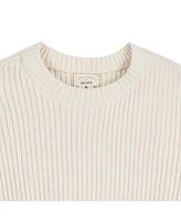 Hope & Henry Men's Organic Crew Neck Herringbone Detail Sweater