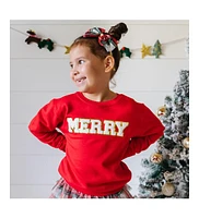 Sweet Wink Toddler Girls Merry Patch Christmas Sweatshirt