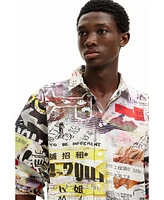 Desigual Men's Shirt with Japanese Print Design