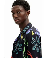 Desigual Men's Shirt with artistic motifs