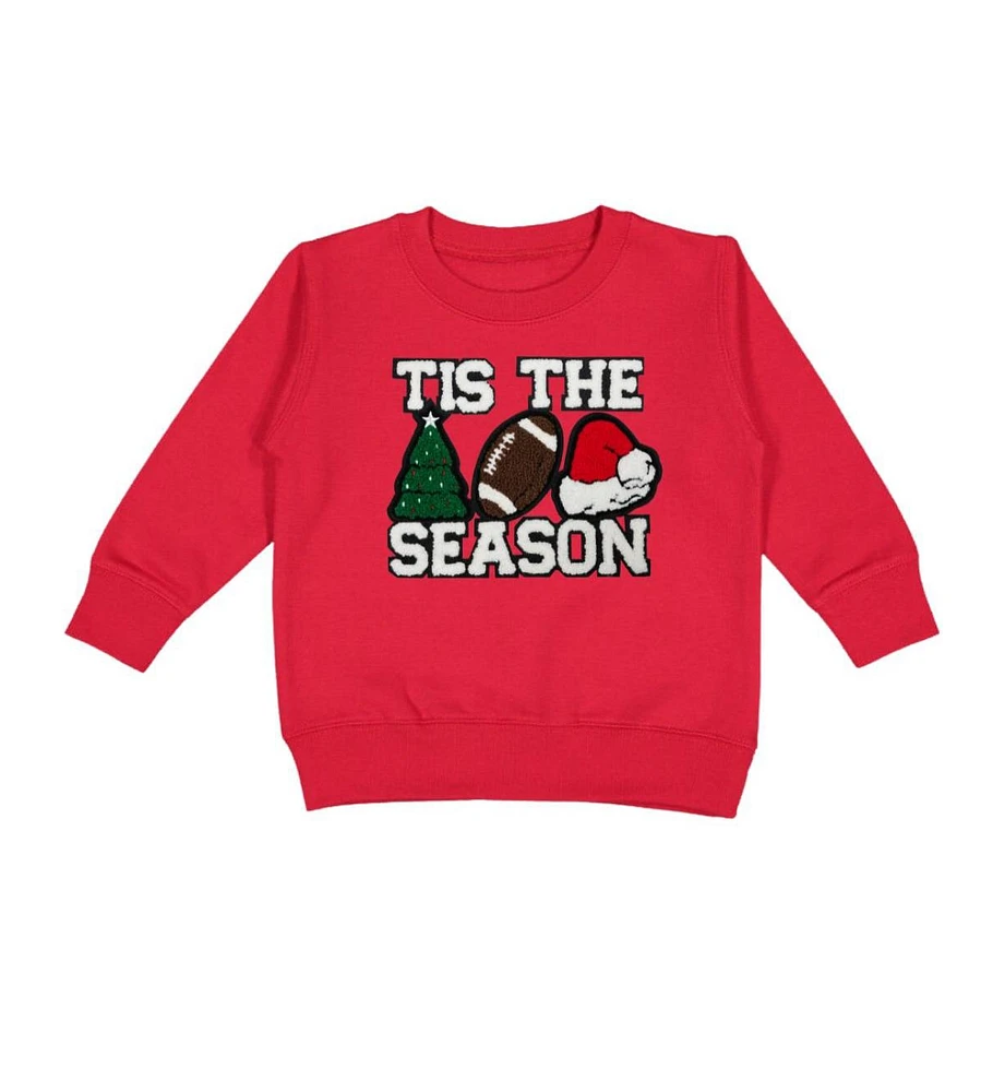 Sweet Wink Toddler Boys Tis The Season Patch Christmas Sweatshirt